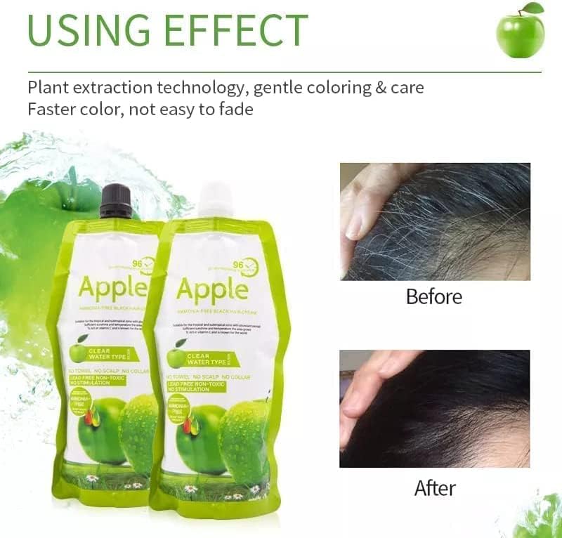 Apple Hair Color 96 Natural Black Ammonnia Free