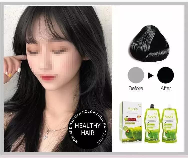 Apple Hair Color 96 Natural Black Ammonnia Free