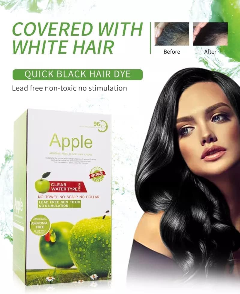 Apple Hair Color 96 Natural Black Ammonnia Free