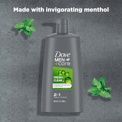 USA DOVE MEN + CARE 2-in-1 Shampoo and Conditioner Fresh and Clean 4 Count Nourishes and Invigorates Helps Strengthen Hair 917ml