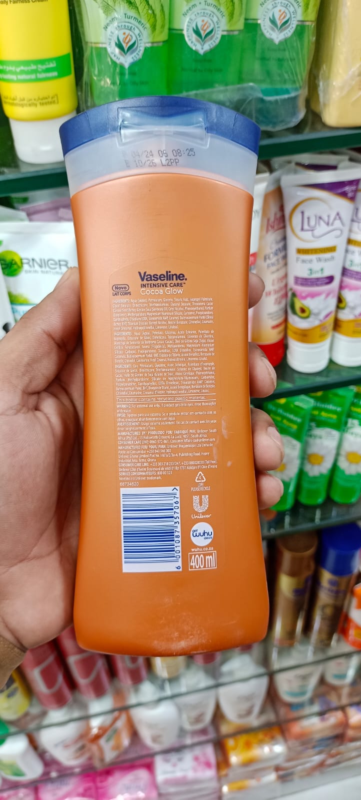 VASELINE COCOA GLOW BODY LOTION 400ML