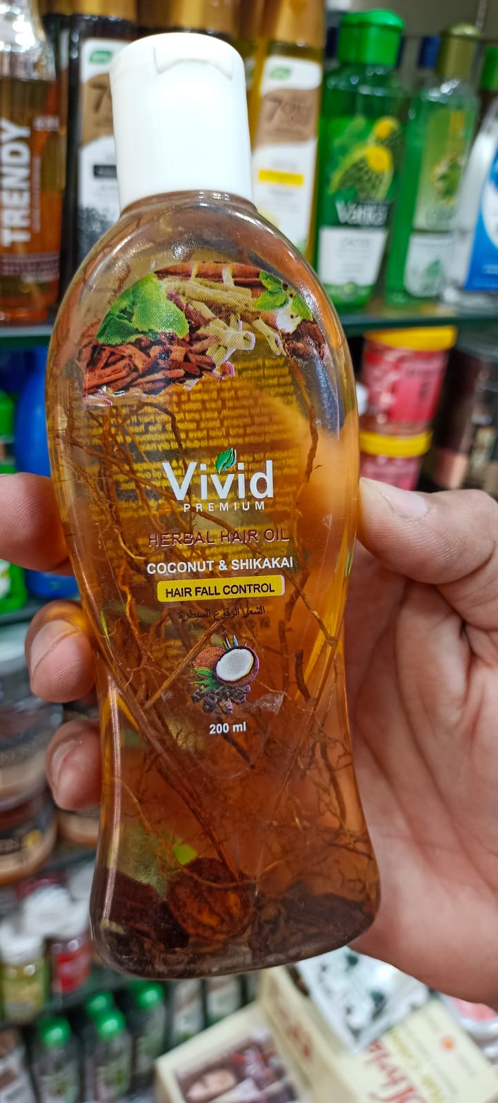 VIVID HERBAL HAIR OIL COCONUT & SHIKAKAL HAIR FALL CONTROL 200ML