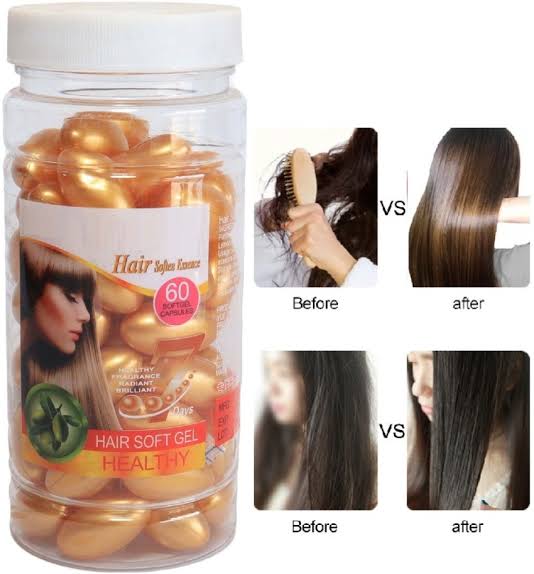 Natural Kenspeckle Otiei Hair Soft Gel 60 Capsules Hair Oil Shine Glossy Moisture e With Vitamin E. vehc