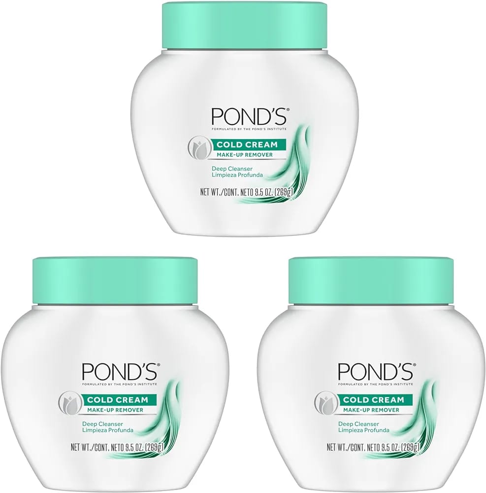 POND'S Cold Face Cream, Skin Care Facial Cleanser for All Skin Types, Deep Moisturizing Face Wash & Makeup