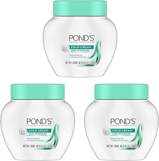 POND'S Cold Face Cream, Skin Care Facial Cleanser for All Skin Types, Deep Moisturizing Face Wash & Makeup